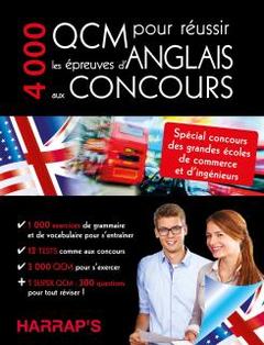 Cover of the book 4000 QCM pour réussir l'anglais aux concours