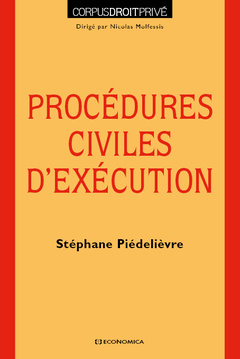 Couverture de l’ouvrage Procédures civiles d'exécution