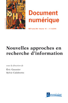 Cover of the book Document numérique RSTI série DN Volume 18 n° 2-3/Mai-Décembre 2015