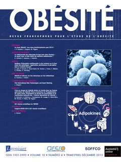 Couverture de l’ouvrage Obésité. Vol. 10 N° 4 - Décembre 2015