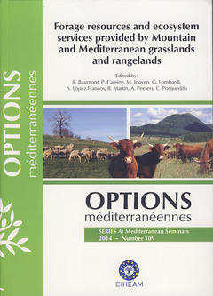 Couverture de l’ouvrage Forage resources and ecosystem service provided by Mountain and Mediterranean grasslands and rangelands