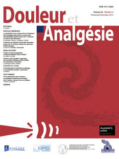 Cover of the book Douleur et Analgésie Vol. 28 N°4 - Décembre 2015