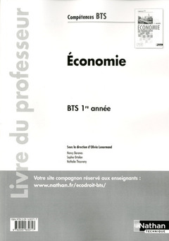 Cover of the book Economie bts 1e annee (competences bts) livre du professeur 2014