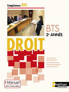 Couverture de l’ouvrage Droit BTS 2e annéeCompétences BTS i-Manuel bi-média