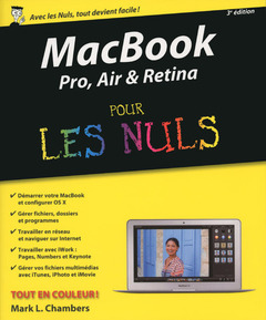 Couverture de l’ouvrage MacBook Pro, Air & Retina 3e édition Pour les Nuls