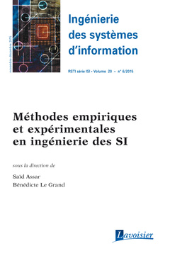 Cover of the book Ingénierie des systèmes d'information RSTI série ISI Volume 20 N° 6/Novembre-Décembre 2015
