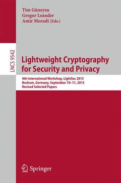 Couverture de l’ouvrage Lightweight Cryptography for Security and Privacy