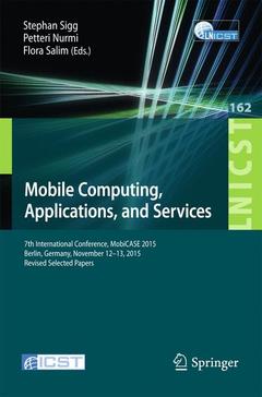 Couverture de l’ouvrage Mobile Computing, Applications, and Services