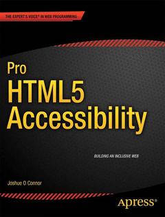 Couverture de l’ouvrage Pro HTML5 Accessibility