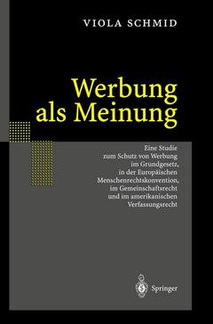 Cover of the book Werbung als Meinung