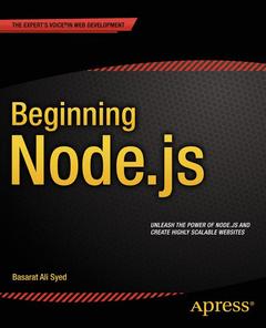 Cover of the book Beginning Node.js 