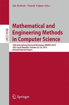Couverture de l’ouvrage Mathematical and Engineering Methods in Computer Science
