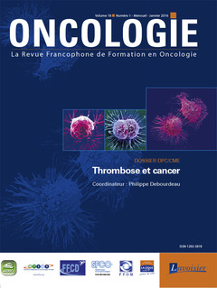 Couverture de l'ouvrage Oncologie Vol. 18 N° 1 - Janvier 2016