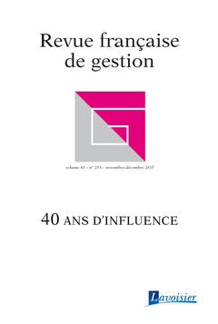 Couverture de l’ouvrage Revue française de gestion Volume 41 N° 253/Novembre-Décembre 2015