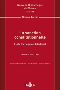 Couverture de l’ouvrage La sanction constitutionnelle - Volume 152 Étude d'un argument doctrinal