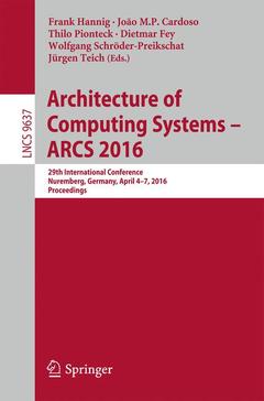 Couverture de l’ouvrage Architecture of Computing Systems -- ARCS 2016