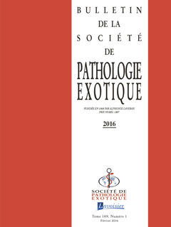 Couverture de l’ouvrage Bulletin de la Société de pathologie exotique Vol. 109 N°1 - Février 2016