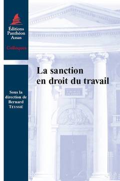 Cover of the book LA SANCTION EN DROIT DU TRAVAIL