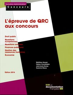 Cover of the book L'épreuve de QRC aux concours, 2016