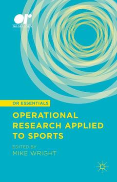 Couverture de l’ouvrage Operational Research Applied to Sports