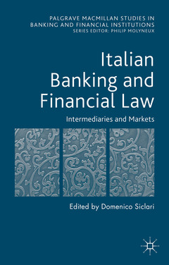Couverture de l’ouvrage Italian Banking and Financial Law: Intermediaries and Markets