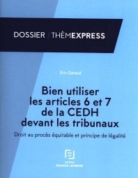 Cover of the book Bien utiliser les articles 6 et 7 de la CEDH devant les tribunaux