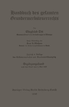 Couverture de l’ouvrage Handbuch des gesamten Grunderwerbsteuerrechts