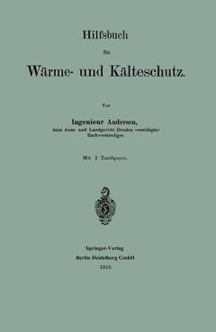 Couverture de l’ouvrage Hilfsbuch für Wärme- und Kälteschutz