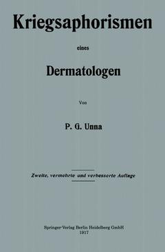 Couverture de l’ouvrage Kriegsaphorismen eines Dermatologen