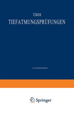 Couverture de l’ouvrage Über Tiefatmungsprüfungen