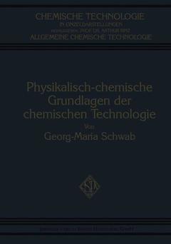 Couverture de l’ouvrage Physikalisch-Chemische Grundlagen der Chemischen Technologie