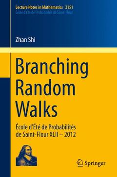 Couverture de l’ouvrage Branching Random Walks