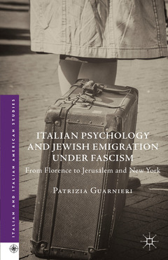 Couverture de l’ouvrage Italian Psychology and Jewish Emigration under Fascism