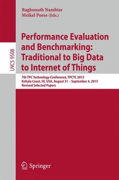 Couverture de l’ouvrage Performance Evaluation and Benchmarking: Traditional to Big Data to Internet of Things