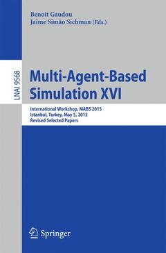 Couverture de l’ouvrage Multi-Agent Based Simulation XVI