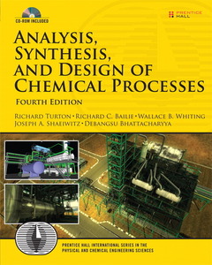 Couverture de l’ouvrage Analysis, Synthesis and Design of Chemical Processes (inc. CD-Rom)