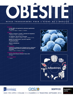Couverture de l’ouvrage Obésité. Vol. 11 N° 3 - Septembre 2016