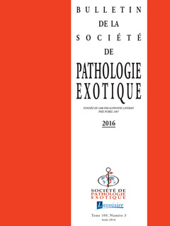 Cover of the book Bulletin de la Société de pathologie exotique Vol. 109 N°3  - Août 2016