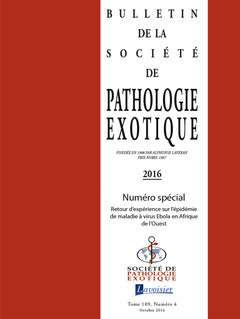 Couverture de l’ouvrage Bulletin de la Société de pathologie exotique Vol. 109 N°4