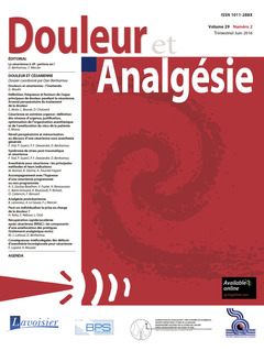 Cover of the book Douleur et Analgésie Vol. 29 N°2 - Juin 2016