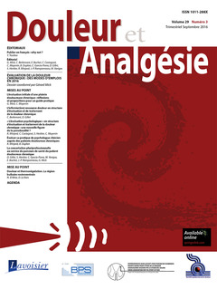 Cover of the book Douleur et Analgésie Vol. 29 N°3 - Septembre 2016