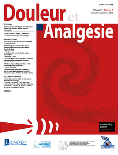 Cover of the book Douleur et Analgésie Vol. 29 N°4 - Décembre 2016