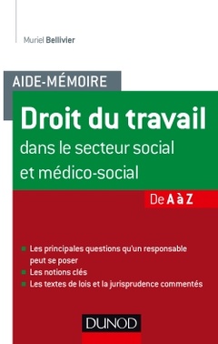 Couverture de l’ouvrage Aide-mémoire - Droit du travail dans le secteur social et médico-social - De A à Z
