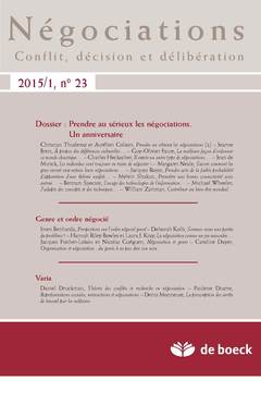 Cover of the book NEGOCIATIONS 2015/1 N.23