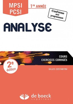 Cover of the book Analyse MPSI - PCSI 1re année