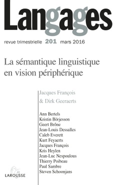 Couverture de l’ouvrage Revue Langages n° 201 (1/2016)