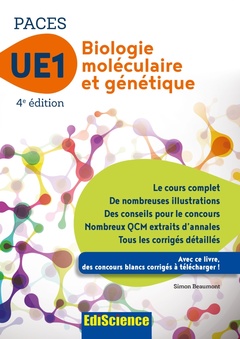 Couverture de l’ouvrage Biologie moléculaire-génétique UE1 PACES 