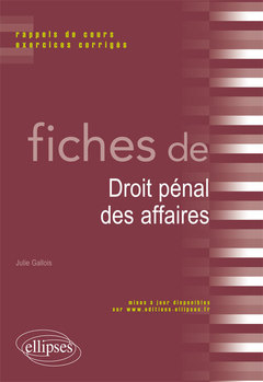 Cover of the book Fiches de droit pénal des affaires
