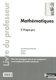 Cover of the book Mathématiques 3e Prépa-pro 