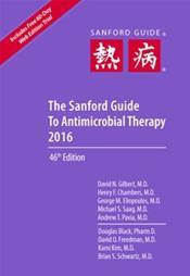 Couverture de l’ouvrage The Sanford Guide to Antimicrobial Therapy 2016  (Pocket Edition)